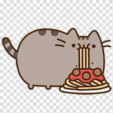 Pasta can be a tasty and fun treat for your cat, if your cat is interested in it. Pusheen Cat Eating Spaghetti Cat Pusheen Kitten Pasta Eating Cat Transparent Background Png Clipart Hiclipart
