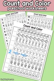 summer count and color preschool worksheets itsybitsyfun com