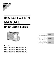 Daikin ftxs09hvju pdf guide online viewing Installation Manual Daikin Ac