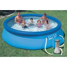 Intex Kit Piscine Ronde Autoportee Easy Set O365 X 76 Cm Piscine Piscine Tubulaire Autoportee