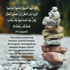 إِنَّمَا الْمُؤْمِنُونَ إِخْوَةٌ فَأَصْلِحُوا بَيْنَ أَخَوَيْكُمْ ۚ وَاتَّقُوا اللَّهَ لَعَلَّكُمْ تُرْحَمُونَ. Membiasakan Diri Untuk Tidak Menggunjing Sesama Tafsir Al Hujurat 12 Syarif Id