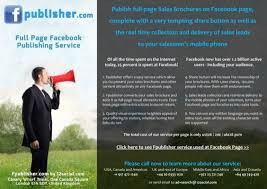 Publish Full Page Sales Brochures On Facebook Google Drive