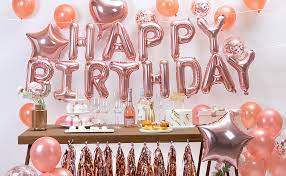 Cette lettre led fait le cadeau personnalisé parfait pour. Decoration Anniversaire Rose Gold Fille Kit Happy Birthday Ballon Confettis Or Rose Deco Tassel Guirlande Pour 16 17 18 20 30 Ans Amazon Fr Cuisine Maison