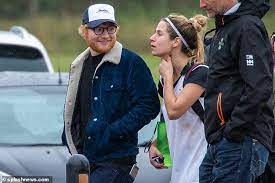 Ed sheeran and wife cherry seaborn are said to be expecting their first child together. Ed Sheeran Supports Wife Cherry Seaborn From Sidelines At Hockey Match Daily Mail Online