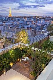 l hotel mandarin oriental paris ouvre ses portes terrasse toit jardins sur les toits et terrasse jardin