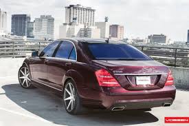 Eye Catching Burgundy Mercedes S550 Fitted With Classy Vossen Rims Mercedes S Class Mercedes S550 Mercedes