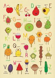 Fruit Alphabet By Piktorama Society6 Alphabet Art Alphabet Illustration Alphabet Poster