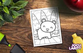 Download this adorable dog printable to delight your child. Funny Cute Bear Coloring Page Grafico Por Jocularityart Creative Fabrica