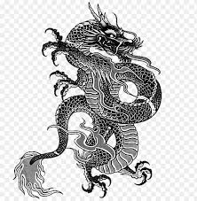 Chinese dragon on the black and white background dragon with open mouth surrounded by fire, vector illustration Tattoo Irezumi Dragon Dragonballz Yakuza Ninja Backtatt Chinese Dragon Wallpaper For Android Png Image With Transparent Background Toppng