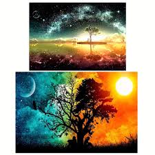 We love marble painting because a lot of concentration is needed to carefully spoon the marbles into the box lid. 2pcs Diamond Painting Diy 5d Drill Diamond Embroidery Painting Day Night Starry Sky Mosaic Paintings Arts Craft Home Decoration Diamond Painting Cross Stitch Aliexpress