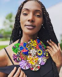 African Print Brooch