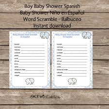 Word scrambles are a lot of fun, and they work well to get the attention of the whole group before you begin a more involved game or start opening gifts. Baby Boy Shower Spanish Word Scramble By Okprintables On Zibbet