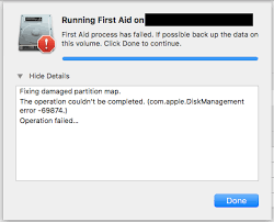 Does anybody know how to fix this problem? Com Apple Diskmanagement Error 69874 Apple Community