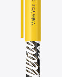 Download Glossy Plastic Brush Pen With Cap Mockup Front View In Stationery Mockups On Yellow Images Object Mockups PSD Mockup Templates