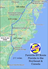 Read how far is raleigh north carolina from charlotte north carolina? Best East Coast Snowbird Rv Route North From Florida To New England And Canada