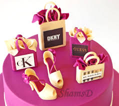 Designer Shopping Bag And Shoe Cake Birthday Cakes Fondant Torten Cupcakes Essen Und Trinken