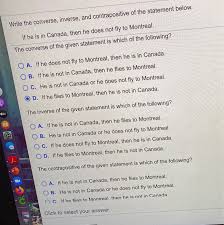It is only the plural form of fly in the sense. Write The Converse Inverse And Contrapositive Of Chegg Com