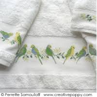 Zinogre, stygian zinogre, thunderlord zinogre (mh gen), immortal zinogre (mh explore), howling zinogre (frontier z), ffbe zinogre (mh explore, final fantasy crossover). Perrette Samouiloff The Parakeets Design For Bathroom Towel Cross Stitch