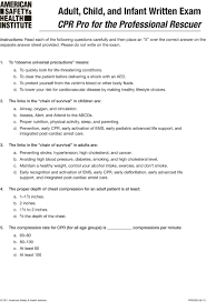 No more than 10 seconds should be spent checking for breathing. American Safety And Health Institute Basic Life Support Test Answers