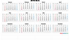 2021 free printable yearly calendar with week numbers. 2021 Free Printable Yearly Calendar With Week Numbers Calendarex Com