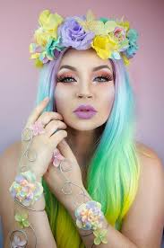 La condizione nuovo con etichette. Rainbow Unicorn Arm Cuffs Set Of 2 Capelli Colorati Capelli Unicorno