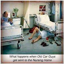 Photo Old Car Guys In Nursing Home Nursing Humor Share Jokes Car Guys Nurse Humor Old Cars