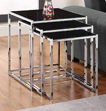 kale 3 pc glass nesting tables set your 1 source for home kitchen products endustriyel mobilya mobilya yemek odalari