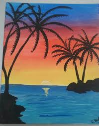 Directions for ocean art project for kids. Beach Sunset Crayon Drawing Drawing With Crayons