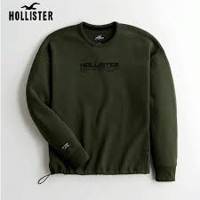 Hollister ホリスター メンズ スウェット HOLLISTER リラックスバンジーヘムクルースウェットシャツ オリーブ : A-free -  通販 - Yahoo!ショッピング