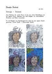 Gesichter, menschen, tiere.) bildmanipulation (film ca. Kunst Arbeitsmaterialien Zentangle Zendoodle 4teachers De