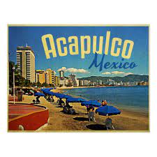 Acapulco Mexico Vintage Travel Postcard Zazzle Com Vintage Travel Posters Acapulco Mexico Vintage Postcards Travel