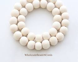 This Bulk Listing Is For Bulk Lot Of 500 Round Wooden Beads Stranded Or Unstranded Color Ranges From Light White To Off Wooden Beads Wood Beads Hand Wax