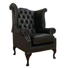 Shop our black armchair selection from the world's finest dealers on 1stdibs. Chesterfield Shelly Black Genuine Leather Queen Anne Armchair