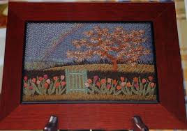 See more ideas about embroidery patterns, embroidery, hand embroidery. Spring Landscape Rainbow Gate Flowers Tree Rain Hand Embroidery Patterns For Sale