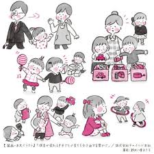 イラスト 保育専門誌 月刊保育とカリキュラム 8 3月号 2017 2018 ひかりのくに株式会社 保育の用語 に関する連載の挿絵 著者 田中亨胤教授 レトロなイラスト 子供イラスト キャラクターのスケッチ