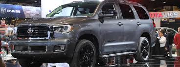Bilstein 5100's up front, rear air spring height sensor maxed out. Toyota Sequoia Trd Sport Trim Level Takes Center Stage At 2017 Chicago Auto Show J Pauley Toyota