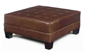 Drew Large Square Leather Ottoman Coffee Table