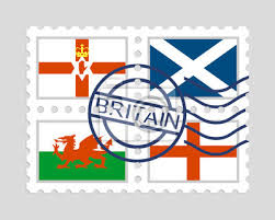 Streng genommen ist „united kingdom eine abkürzung von „united kingdom of great britain and northern ireland. England Nordirland Schottland Und Wales Flaggen Auf Briefmarken Fototapete Fototapeten Myloview De
