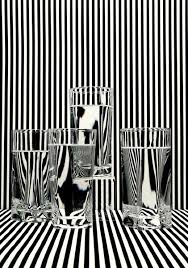 Black And White Glasses Photography Still Life Photography Black And White Photo Of Glasses Against A Striped Background Geo Reflection Photography Abstract Photography Still Life Photography