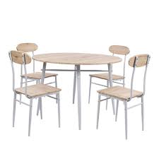 This country kitchen boasts creamy white cabinets paired with a baby blue island. 5 Piece Round Dining Set Country Style Kitchen Table And Chairs With Metal Legs Warm In White Dining Room Sets Aliexpress