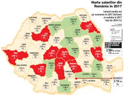 Câştigul salarial mediu brut*) pe economie a fost în luna noiembrie 2017 de 3430 lei  în luna noiembrie 2017, câştigul salarial mediu nominal brut a fost de 3430 lei, cu 3,1% mai mare decât. Harta Salariilor Din Romania In 2017 In Bucuresti Se CastigÄ Cel Mai Bine Peste Media NaÅ£ionalÄ