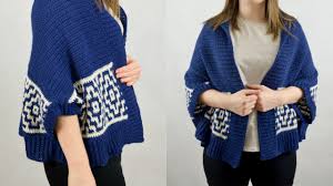 We cater for all abilities and items of baby clothing, from the classic baby cardigan, through to fancy dresses, with rompers, sweaters and bodysuits in between. Mosaic Cocoon Cardigan Mycrochetory