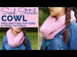Winter is here and i'm back to crocheting up a storm! Seed Stitch Cowl Free Knitting Pattern For Beginners Yay For Yarn Youtube