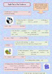 Check spelling or type a new query. English Worksheets Dialogue Past Simple Past Continuous