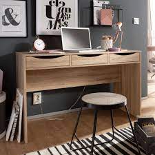 Er hat einen auszug, welcher in weißem hochglanz abgesetzt ist. Finebuy Schreibtisch 120 Cm Design Buro Tisch In Sonoma Eiche Moderner Computer Tisch Mit