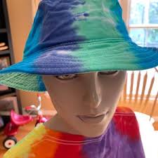 Tie-dye Bucket Hat in Pastel Rainbow for Kids and Adults