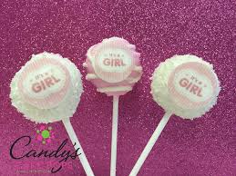 It S A Girl Edible Decal Cake Pops Baby Shower Candy S Cake Pops