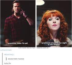 11x09 O Brother Where Art Thou Gifset I Promised Lincoln A Fun Night At The Theater Rowena Sam Win Supernatural Supernatural Funny Supernatural Fans