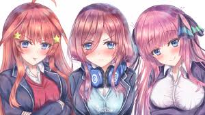 Download 1152x864 wallpaper miku nakano, 5toubun no hanayome, anime girl, curious, cute, iphone x 1125x2436 hd image, background, 22097. Itsuki Nakano Miku Nakano Nino Nakano Desktop Wallpaper 2560x1440