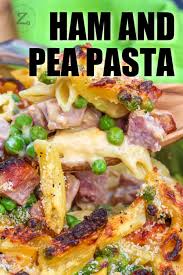 Great use for leftover ham! Ham And Pea Pasta Bake Use Leftovers Our Zesty Life